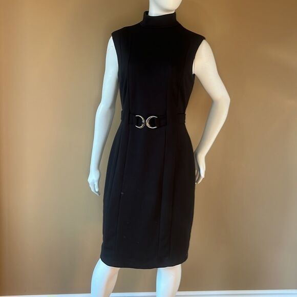 Black dress /casual  / size L/ belt - Picture 1 of 9